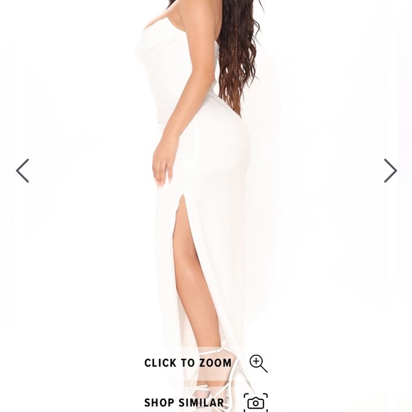 FN White Ruched Corset Gown - Picture 2 of 4